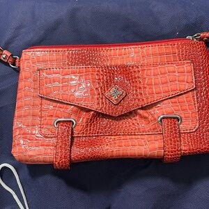 Vera by Vera Wang Red Crocodile Embossed Women's Bag
